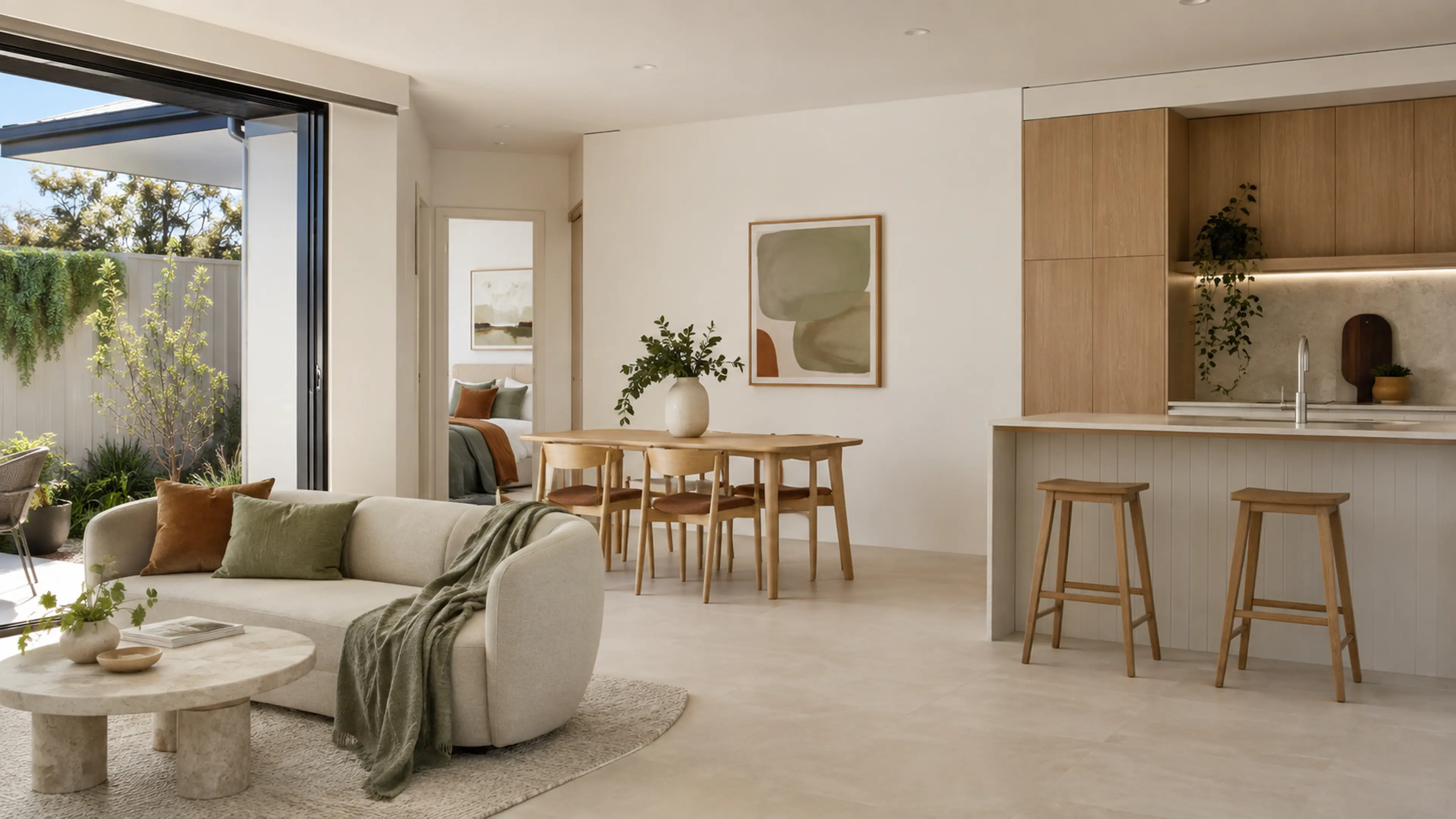 Contemporary compact living inspiration for dwelling two