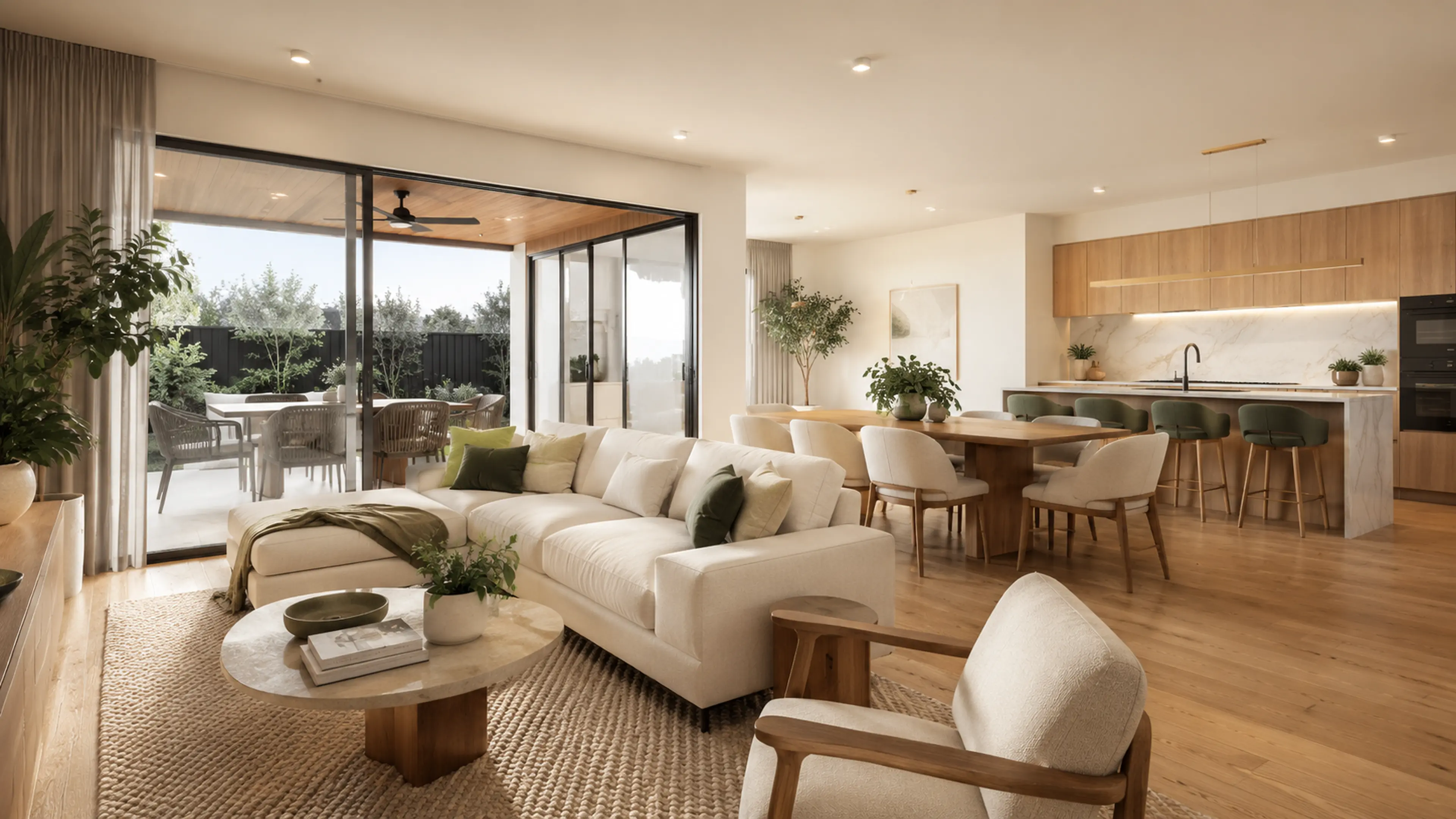 Warm family living inspiration for the primary dwelling