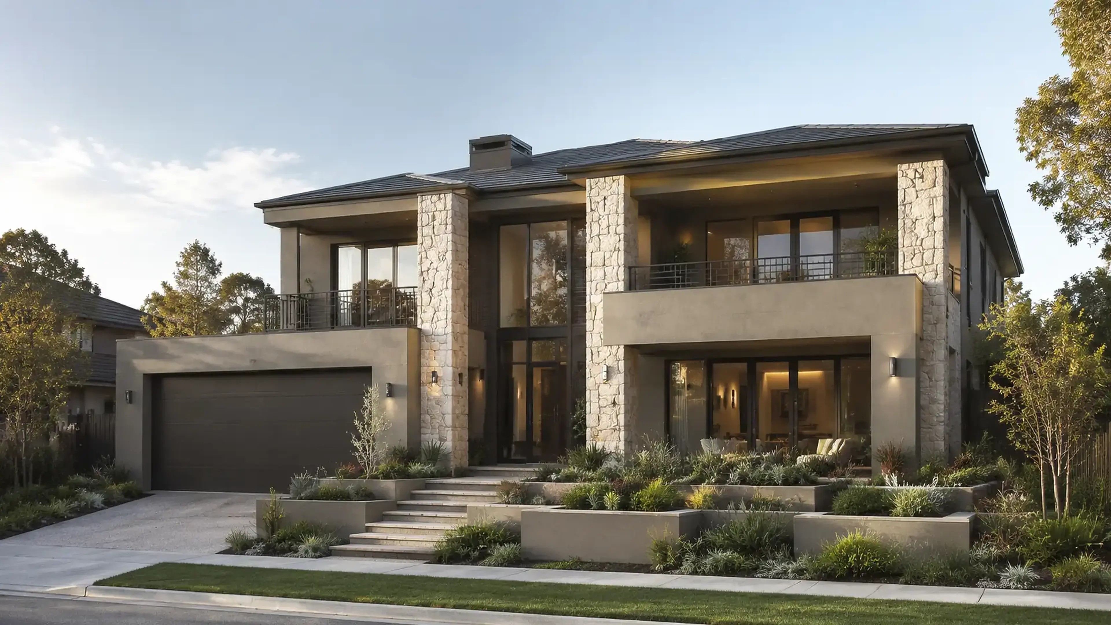 Horizon Retreat double-storey home façade
